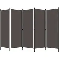 Barbel 5-Panel Room Divider - Anthracite, Fabric