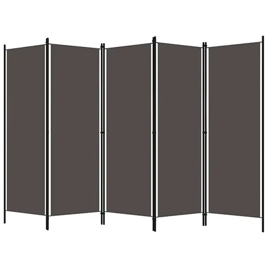 Barbel 5-Panel Room Divider - Anthracite, Fabric