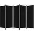 Barbel 5-Panel Room Divider - Black, Fabric