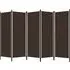 Barbel 5-Panel Room Divider - Brown, Fabric