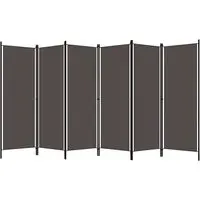 Barbel 6-Panel Room Divider - Anthracite, Fabric