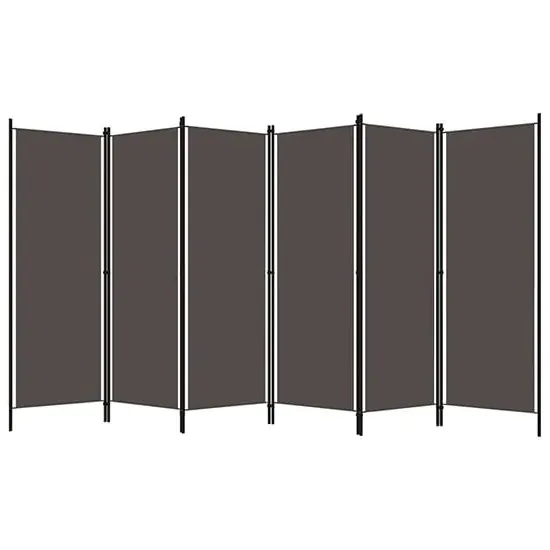 Barbel 6-Panel Room Divider - Anthracite, Fabric
