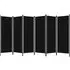 Barbel 6-Panel Room Divider - Black, Fabric