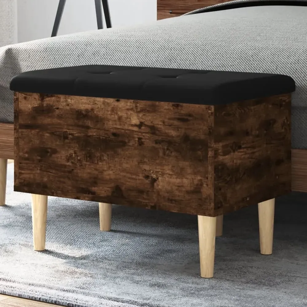 Barberton Hallway Storage Bench with Seating - Smoked Oak