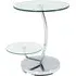 Barca Round End Table - Clear Glass, Chrome