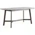 Barcela Dining Table with White Marble Top - Walnut