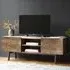 Barcela Shelving Unit with White Marble Shelf - Walnut