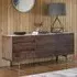 Barcela Sideboard with White Marble Top - Walnut