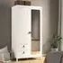 Barcila 2-Door Wardrobe with Drawers - White, Laminated Board