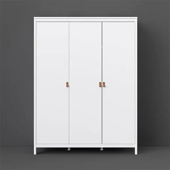 Barcila 3-Drawer Wardrobe - White, Wood