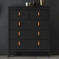 Barcila 5-Drawer Chest of Drawers - Matt Black, Wood
