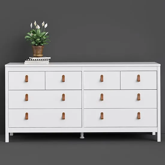 Barcila 8-Drawer Chest of Drawers - White, Wood
