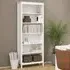 Barcila Bookcase with 5 Shelves - White, Laminated Board
