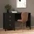 Barcila Computer Desk with 3 Drawers - Black, Laminated Board
