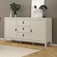 Barcila Sideboard with 2 Doors 3 Drawers - Cashmere