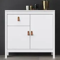 Barcila Wooden Sideboard with 2 Doors 1 Drawer - White