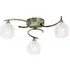 Barco 3 Lights Flush Ceiling Light - Antique Brass, Glass
