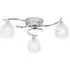 Barco 3 Lights Flush Ceiling Light - Chrome, Glass