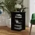 Bardia Side Table with 3 Shelves - Black, Engineered Wood