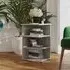 Bardia Side Table with 3 Shelves - Concrete Effect