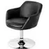 Bardwell Swivel Dining Chair - Black, Faux Leather
