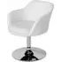 Bardwell Swivel Dining Chair - White, Faux Leather