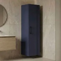 Bari Tall Bathroom Storage Cabinet - Navy Blue, MDF alternate view