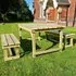 Barkingside Garden Dining Set with 2 Benches - Natural