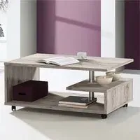 Barletta G-Shape Coffee Table with Storage - Wood