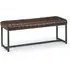 Barras Dining Bench - Brown, Faux Leather
