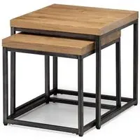 Barras Set of 2 Square Nest Tables - Oak
