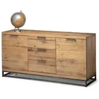Barras Sideboard with 2 Doors and 3 Drawers - Oak