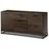 Barras Wooden Sideboard with 2 Doors 3 Drawers - Dark Oak