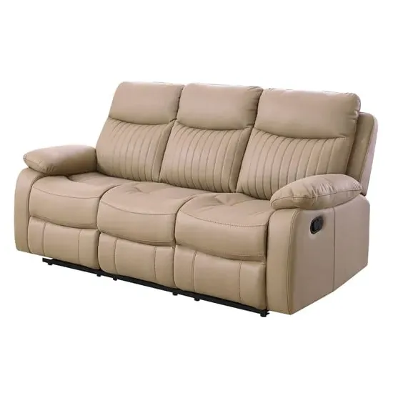 Barrie 3-Seater Recliner Sofa - Brown, Fabric