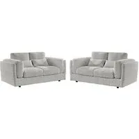 Barrie 3+2 Seater Sofa Set - Beige, Fabric