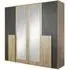 Barrie 4-Door Mirrored Wardrobe - Artisan Oak