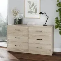 Barrie 6 Drawer Chest - Light Oak, MDF