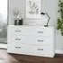 Barrie 6 Drawer Chest - White, MDF