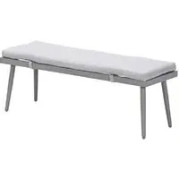 Barrie Aluminium Garden Bench with Cushion - Taupe