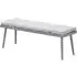 Barrie Aluminium Garden Bench with Cushion - Taupe