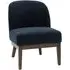 Barrie Bedroom Chair with Oak Legs - Blue, Fabric