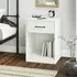 Barrie Bedside Cabinet with 1 Drawer - White
