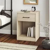 Barrie Bedside Cabinet with Drawer - Light Oak
