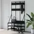 Barrie Clothes Rack with Shoe Storage - Black