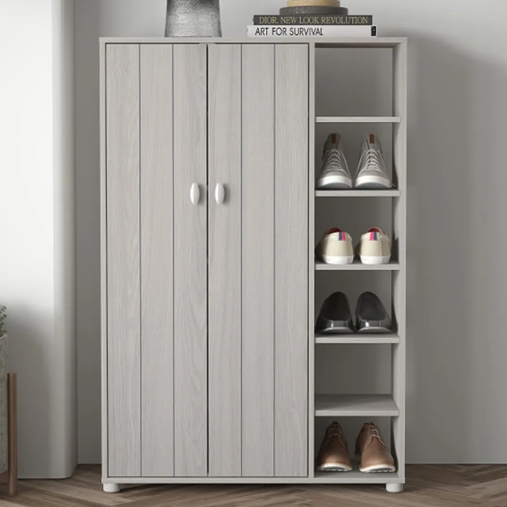 Barrie Tall Shoe Storage Cabinet - Warm Grey Oak product