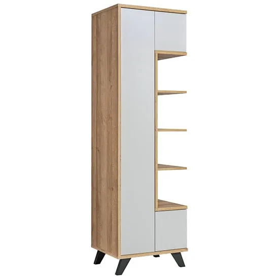 Barrie Tall Storage Cabinet with 3 Doors - Matt Grey