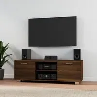 Barrie TV Stand with 2 Doors - Brown Oak