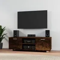 Barrie TV Stand with 2 Doors - Smoked Oak