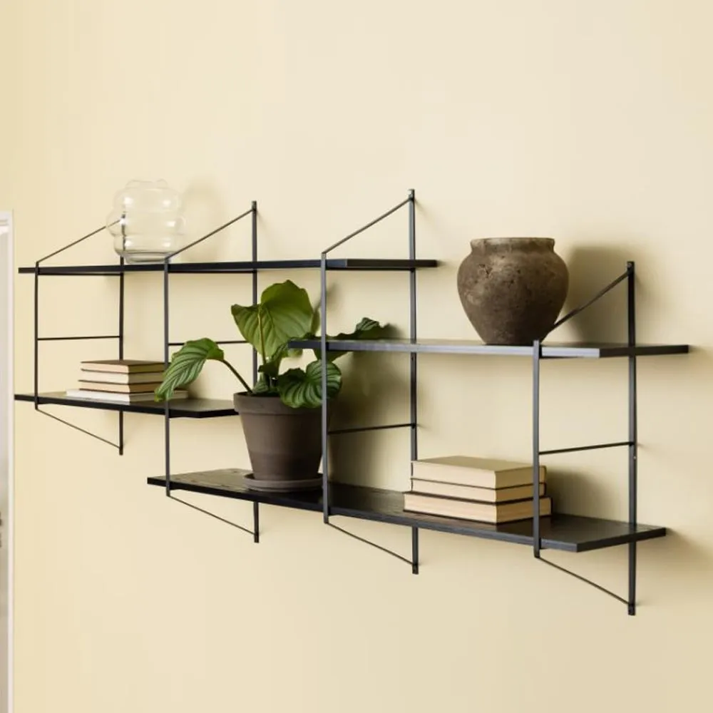 Barrie Wall Hung Bookcase - Black
