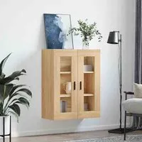 Barrie Wall Mounted Storage Cabinet - Sonoma Oak, Engineered Wood alternate view